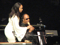 picture of Stevie Wonder and daughter Aisha