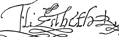 Autograph of Queen Elizabeth